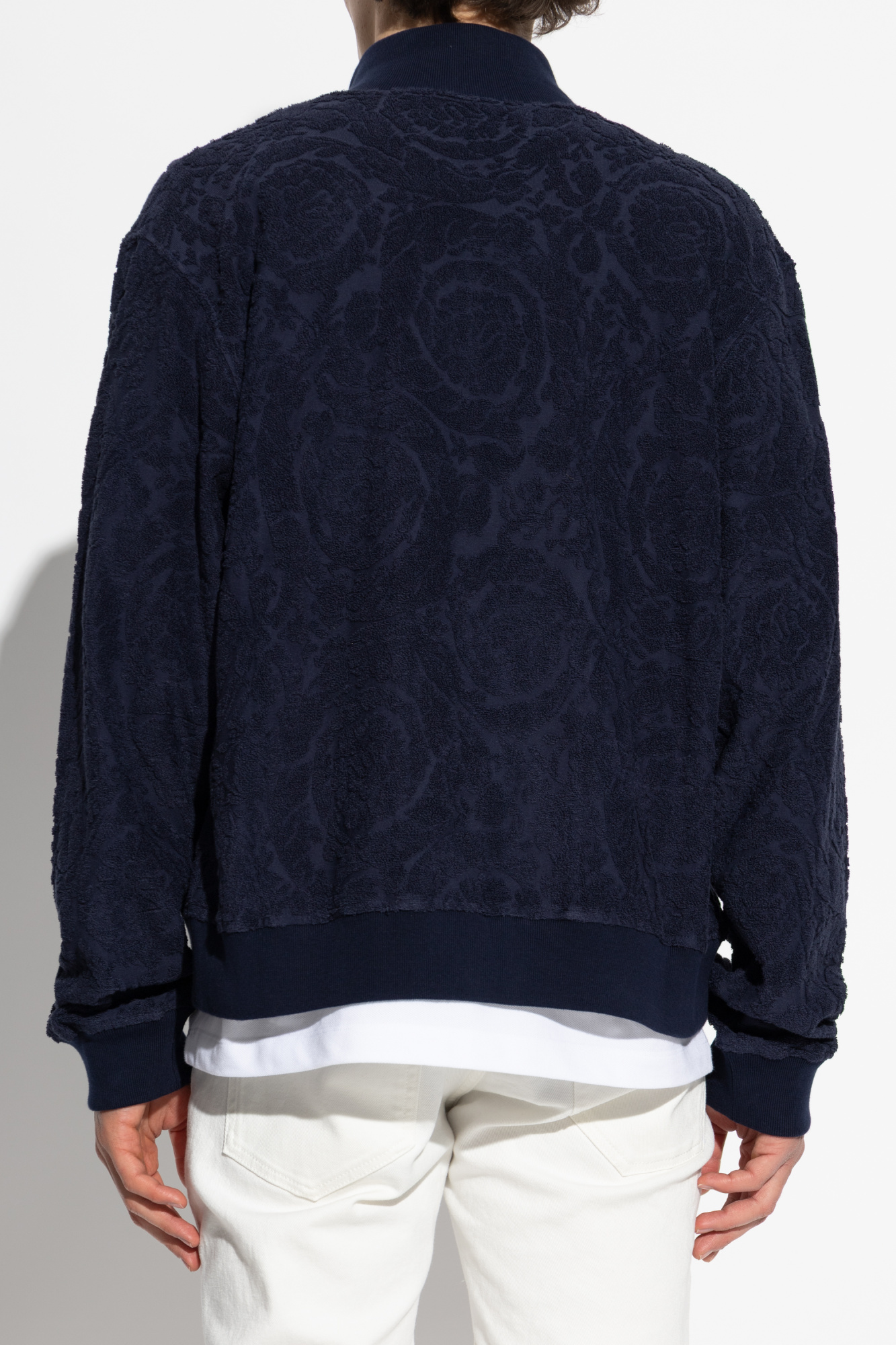 【Versace】Jersey カバーアップ VERSACE JEANS COUTURE ヴェルサーチ レギュラーフィット ジップ